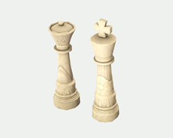 Декор шахматная фигура королевы и короля