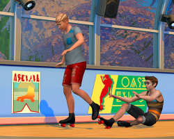 Сим падает во время катания на роликах в «The Sims 4»