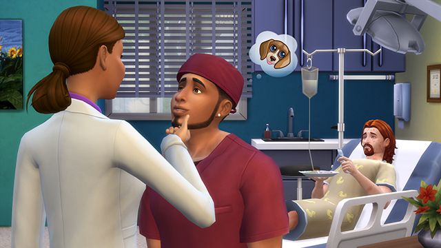 Станьте врачом в The Sims 4 На работу
