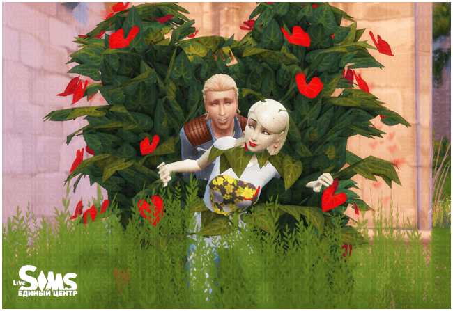 Вуху в кустарнике в The Sims 4