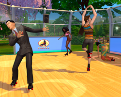 Сим показывает короткий номер во время катания на коньках в «The Sims 4»