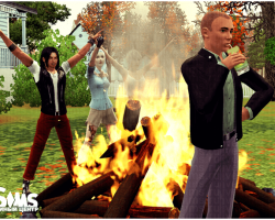 Вечеринка у костра в The Sims 3