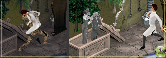 Мумия и Спектральные супруги в The Sims 1 makin Magic