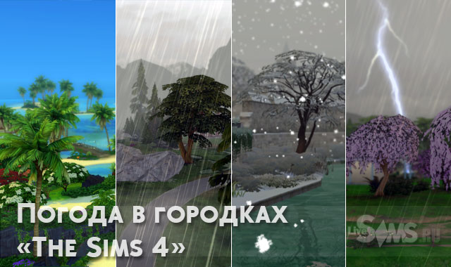 Погода и времена года в городках «The Sims 4»