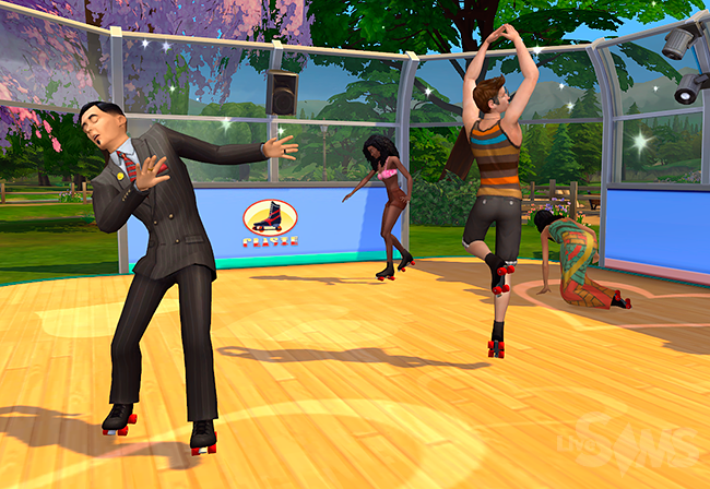 Сим показывает короткий номер во время катания на коньках в «The Sims 4»