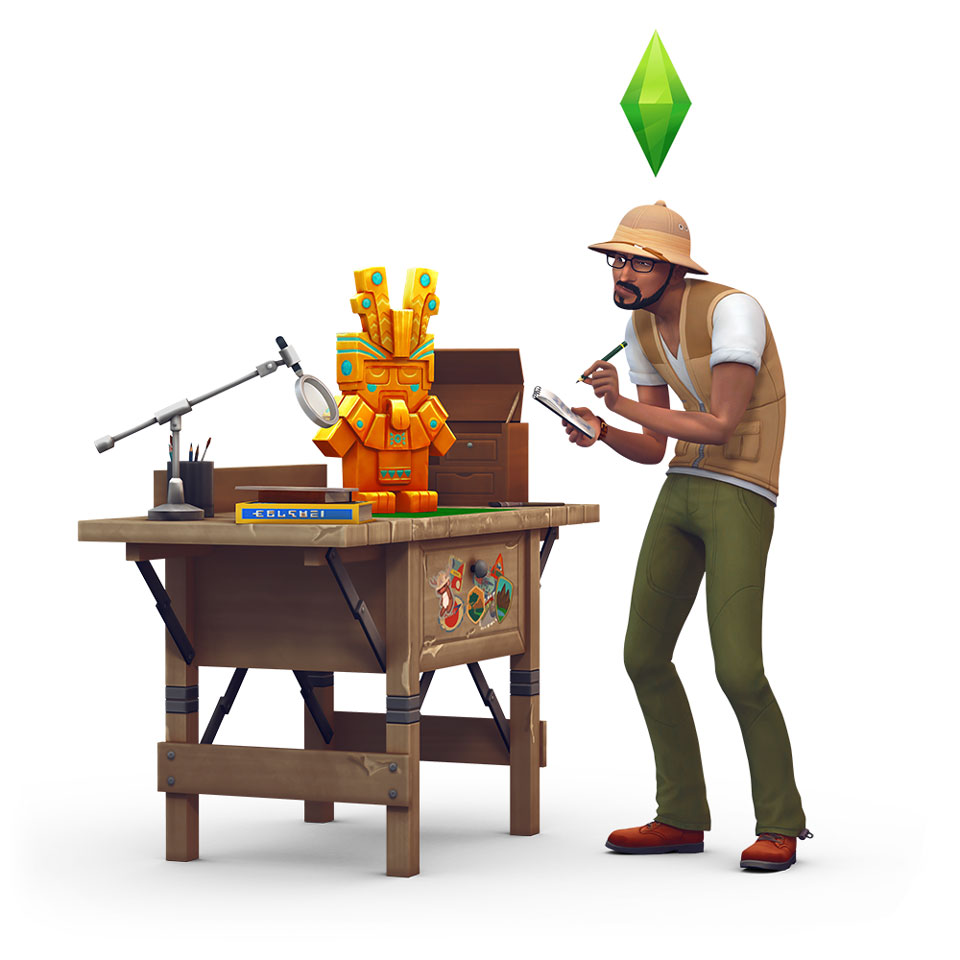 Sims 4 Приключения в джунглях GP06 ученый