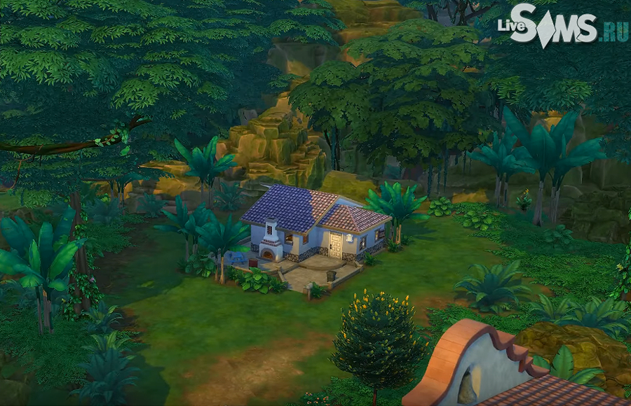 Sims 4 Приключения в джунглях, рынок Пуэрто Лламанте, вилла
