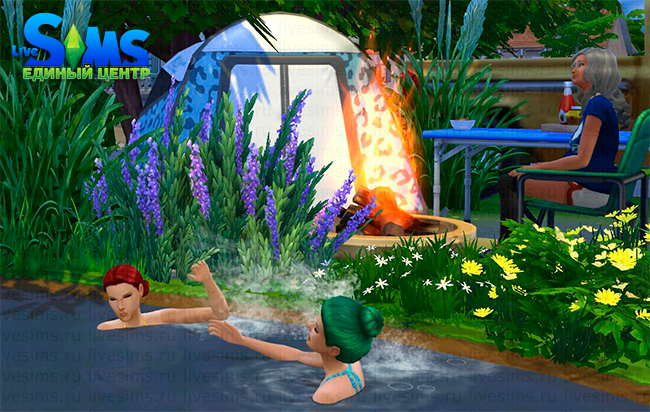 Урок: Постановка - Персонажи плавают в пруду в The Sims 4