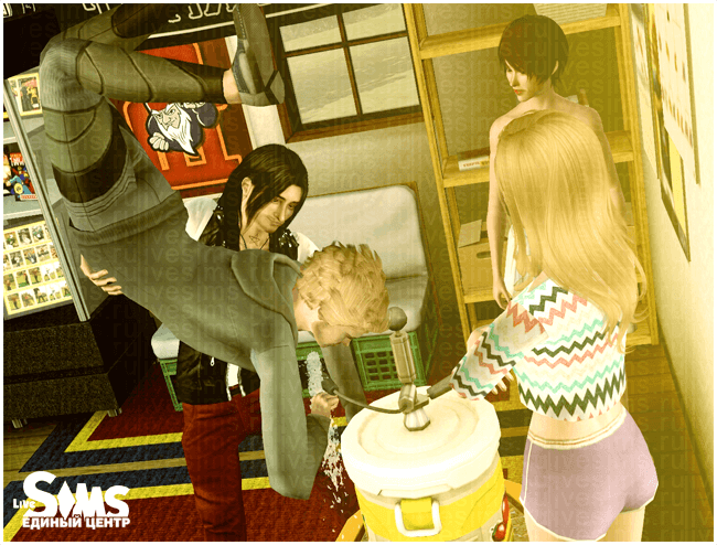 Вечеринка с бочкой сока в The Sims 3