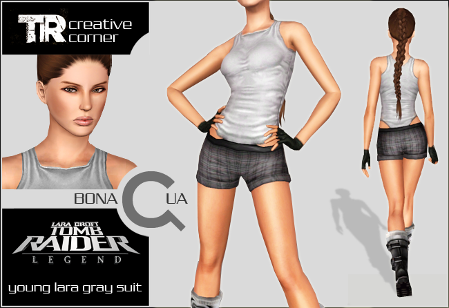 young lara gray suit