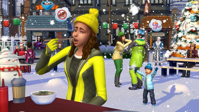 Sims 4 Времена года, семейство Climate. Часть 2. Зимний отпуск